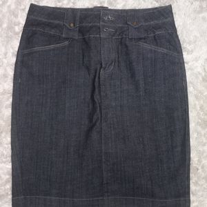 Denim pencil skirt